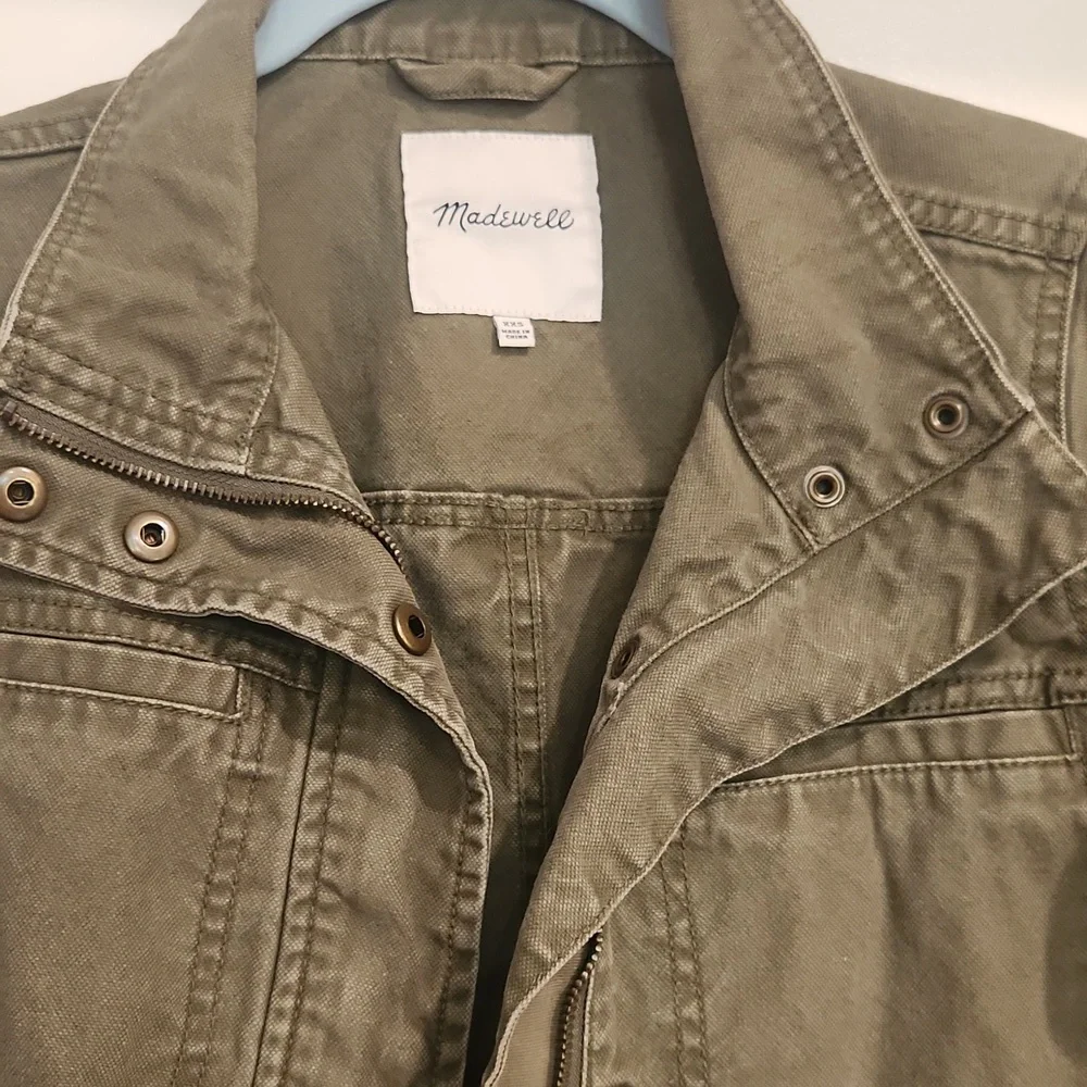 Madewell Khaki Utility Military Dispatch Cargo Green Jacket Size XXS - Picture 5 of 16